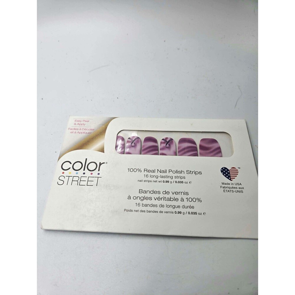 Color Street Nail Polish Strips Purple Self-Adhesive Brave and Beautiful